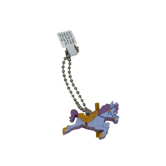 Disney Parks "Park Life" 3D Foam Keychain Beaded Chain - Carousel Horse - Picture 1 of 2